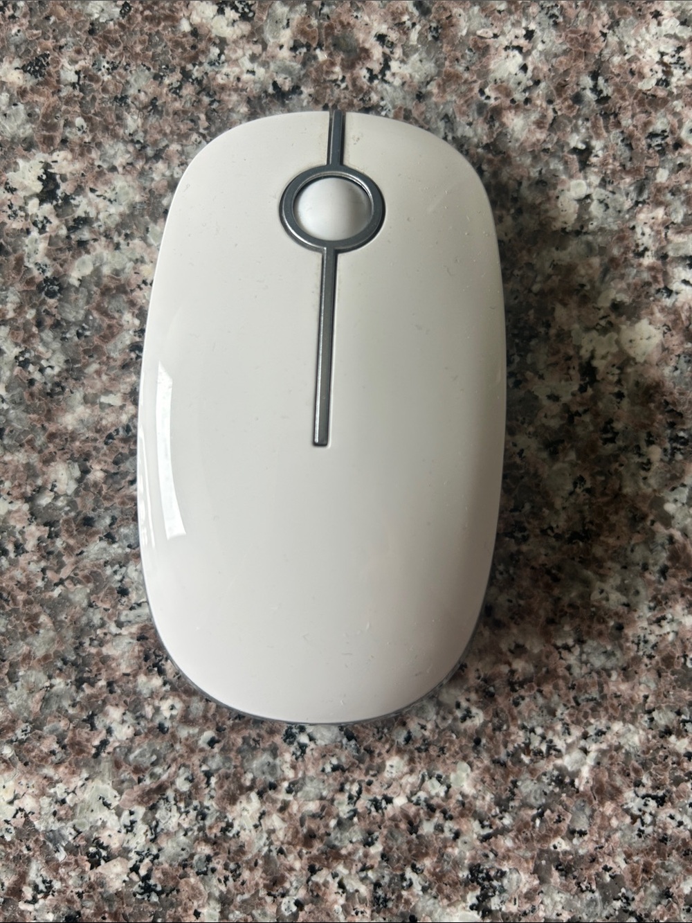 Wireless White Slim Optical Mouse with Modern Minimal Design